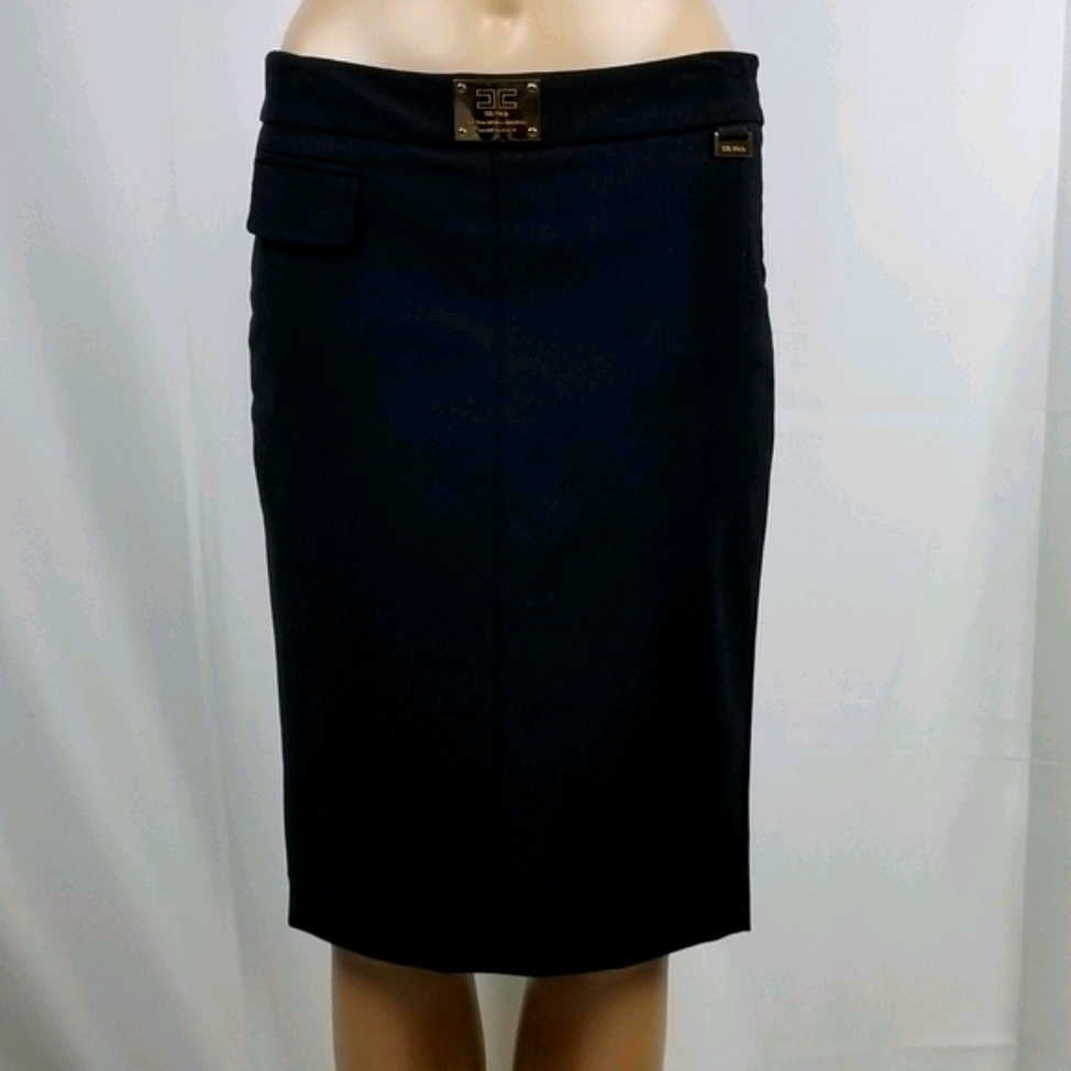 Celyn B. Black Low Rise Pencil Skirt Size 44